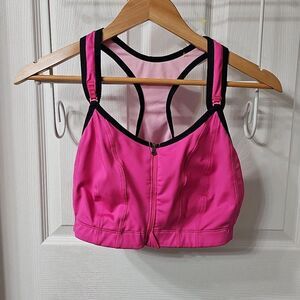 Skirt Sports Kelly Front Zip High Impact Sports Bra Pink Black Size 40D